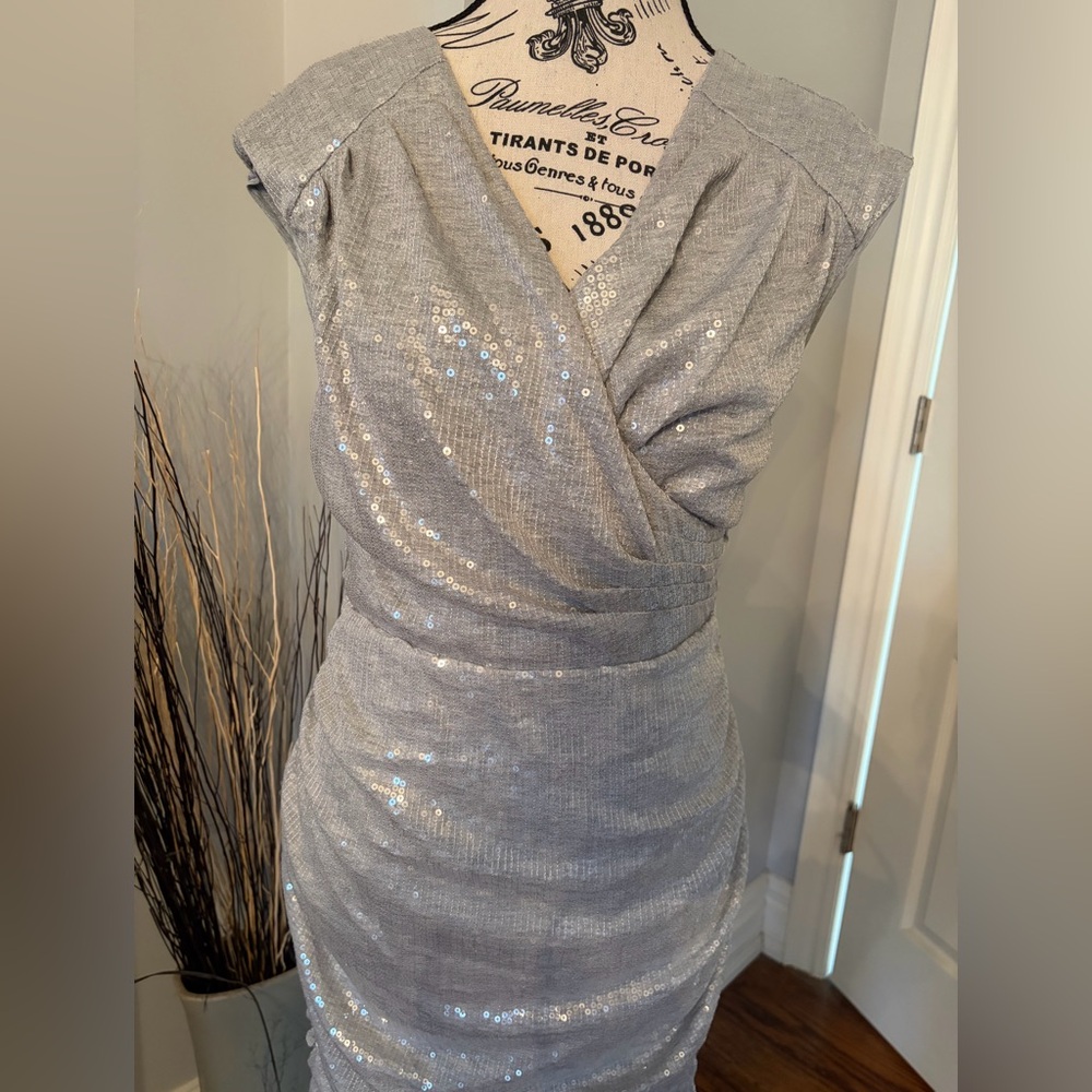 Silver Sequin Dress by Jessica Simpson